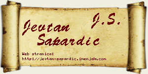 Jevtan Sapardić vizit kartica